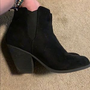 Size 8.5 black suede booties